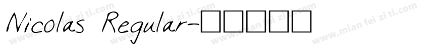 Nicolas Regular字体转换